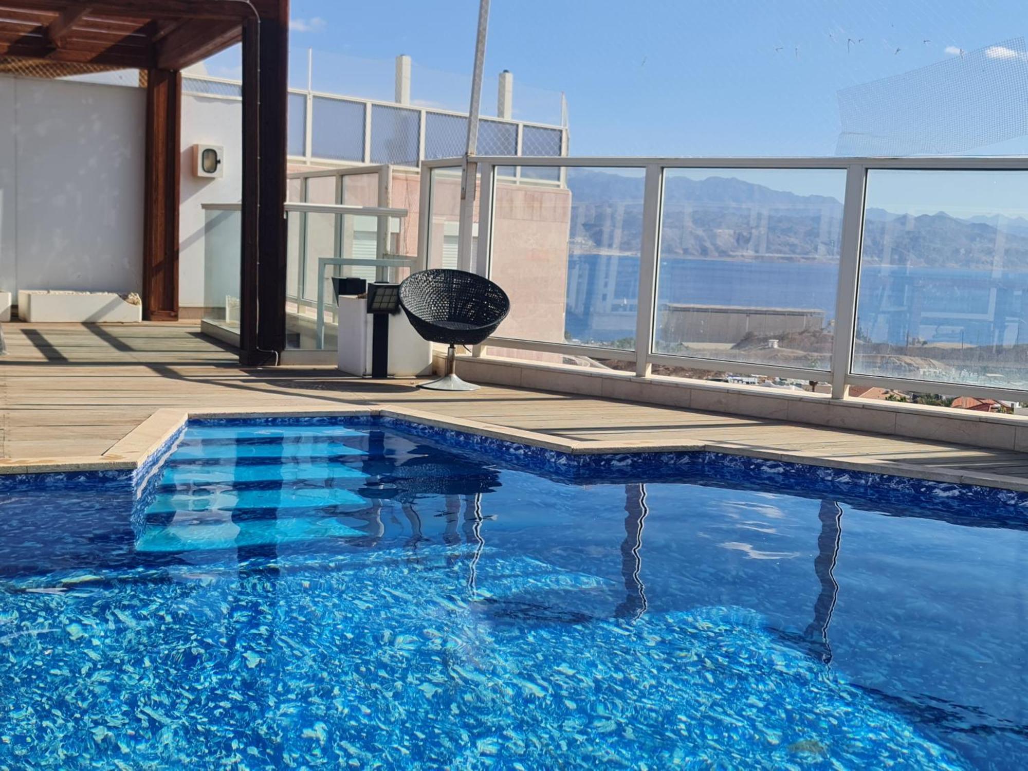 Exclusive Top Luxury Penthouse Near The Sea With Privat Roof-Pool Apartamento Eilat Exterior foto